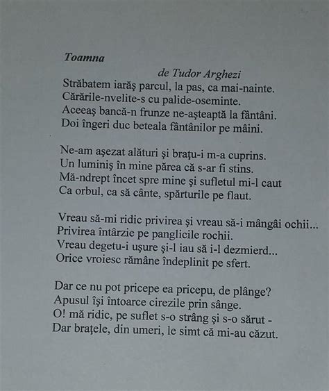 tudor arghezi poezie toamna